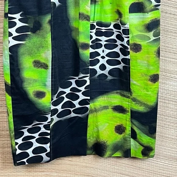 Doris Megger Luxury Neon Leopard Sheath Dress Curvy-friendly Size 42 (US 10/12)
